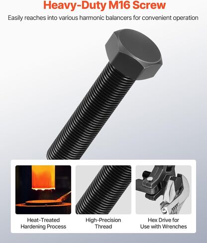 Vevor Harmonic Balancer Puller Removal وتثبيت أدوات مجموعة أدوات ، مجموعة أدوات التثبيت المتنافسة جميع الفولاذ لإزالة وتثبيت الموازنات ، الحلقات ، بكرات العمود المرفقي ، عجلات التوجيه in Kuwait