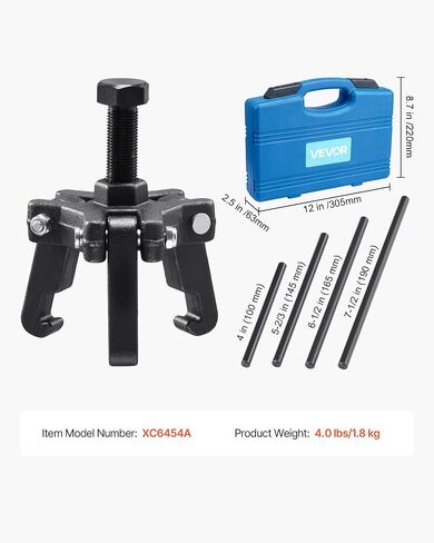 Vevor Harmonic Balancer Puller Removal وتثبيت أدوات مجموعة أدوات ، مجموعة أدوات التثبيت المتنافسة جميع الفولاذ لإزالة وتثبيت الموازنات ، الحلقات ، بكرات العمود المرفقي ، عجلات التوجيه in Kuwait