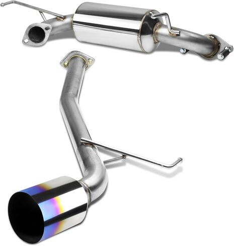 Auto Dynasty 4.5 Inches Round Muffler Tip Catback Exhaust System Compatible with 2000-2004 Toyota Celica GT GTS 1.8L, Stainless Steel in Saudi Arabia