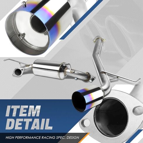 Auto Dynasty 4.5 Inches Round Muffler Tip Catback Exhaust System Compatible with 2000-2004 Toyota Celica GT GTS 1.8L, Stainless Steel in Saudi Arabia