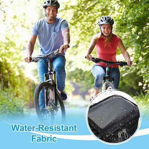 PATIKIL Bike Handlebar Bag, Bicycle Frame Waterproof Bike Basket with Reflective Strip Bicycle for Men Women Outdoor Cycling Mountain Road Bikes, Red in Saudi Arabia