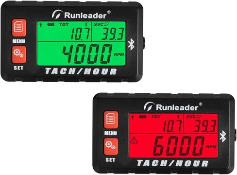 Runleader Digital Bluetooth Hours Tachometer,Multiple Maintenance Reminders,Battery Replaceable for Lawn Mower Generator Motorcycle Outboard Motor Snowmobile etc. (1) in Saudi Arabia