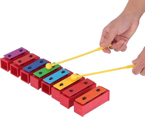 8 Note Xylophone, Professional Children Glockenspiel Musical Instrumen with 2 Drumsticks 1 Yellow Box for Beginners in Saudi Arabia