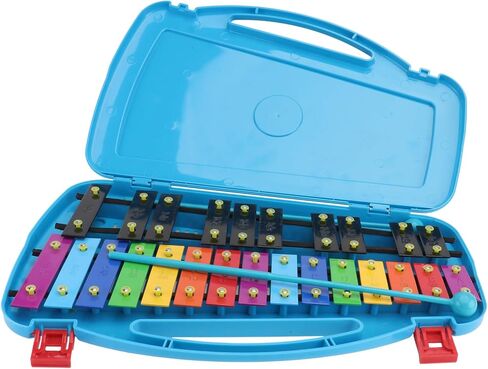 1Pc Note Metal Percussion Xylophone for Early Education Musical Instrument with Stable Base Colorful Keys Safe Metal Plastic Design for Music Development in Saudi Arabia