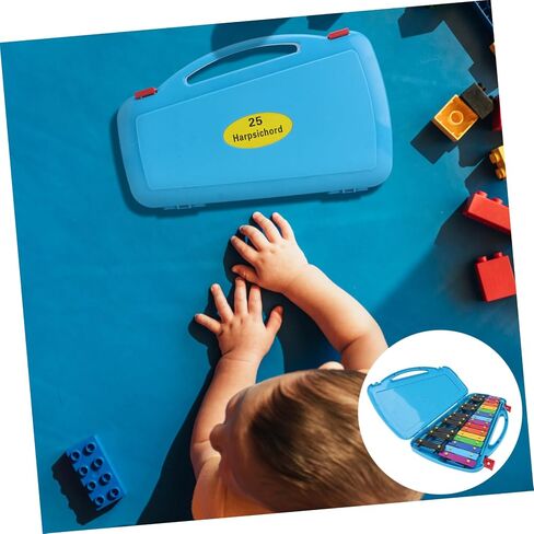 1Pc Note Metal Percussion Xylophone for Early Education Musical Instrument with Stable Base Colorful Keys Safe Metal Plastic Design for Music Development in Saudi Arabia