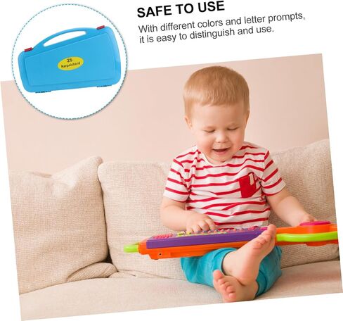 1Pc Note Metal Percussion Xylophone for Early Education Musical Instrument with Stable Base Colorful Keys Safe Metal Plastic Design for Music Development in Saudi Arabia