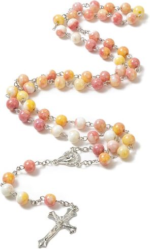 Rosary Beads Catholic - Natural Stone Rosary Beads for Men Women, Exquisite Gifts for Women Men in Saudi Arabia