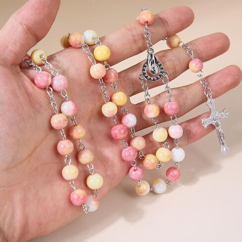 Rosary Beads Catholic - Natural Stone Rosary Beads for Men Women, Exquisite Gifts for Women Men in Saudi Arabia