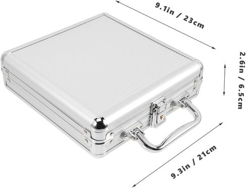 Large Capacity Poker Chip Case Alloy Poker Cards Carrying Container with Handle Practical Storage Cards and Dice for Organizing and Transporting in Saudi Arabia