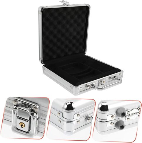 Large Capacity Poker Chip Case Alloy Poker Cards Carrying Container with Handle Practical Storage Cards and Dice for Organizing and Transporting in Saudi Arabia