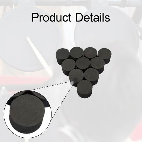 DYNWAVE 10Pcs Electronic Drum Trigger with Sticky Black Easy DIY Installation Good Elastic Sponges 20mm in Height, 36x20mm in Saudi Arabia