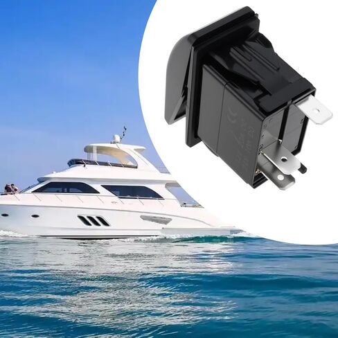 2Pcs 12V/24V 3Pin Boat Rocker Switches SPST On-Off Waterproof IP68 for Car Boat RV SUV Caravans Truck (Blue and Red) in Saudi Arabia