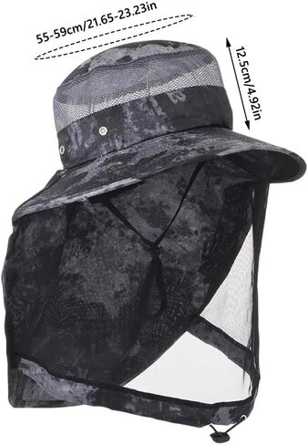 Fisherman Hat - Bee & Bug Defense Camo Fishing Cap, Lightweight Breathable Mesh for Outdoor, Hiking, Camping (Green) in Saudi Arabia
