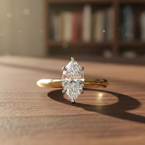 FRIENDLY DIAMONDS Lab Grown Diamond Ring For Women IGI Certified | 0.50-6 Carat Alora Solitaire Lab Diamond Ring | 14K Or 18K White, Yellow Or Rose Gold | FG-VS Quality in Saudi Arabia