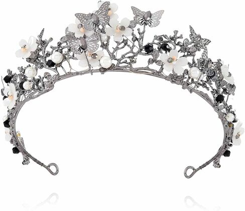 Kilshye Queen Crown Gold Tiaras and Crowns Butterfly Rhinestone Tiara Vintage Bridal Wedding Crown Assume Prom Prompiece للنساء والبنات in Saudi Arabia