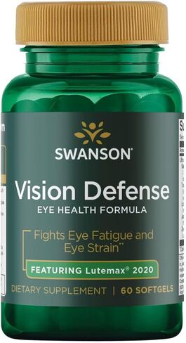 Swanson Vision Defense Defense Antioxidant Vision Health Lutein Zeaxanthin Astaxanthin Broccoli Extract Bilberry Extract 60 Softgels sgels in Saudi Arabia