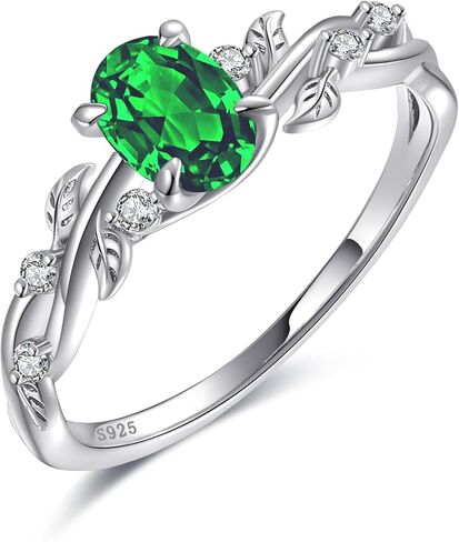 خواتم الخطوبة للنساء 925 الجنيه الفضية الفضية المقطعة البيضاوي المطحون/أسود كوارتز/زفاف الزمر الزمردي وعد بوعد 5-9 in Kuwait