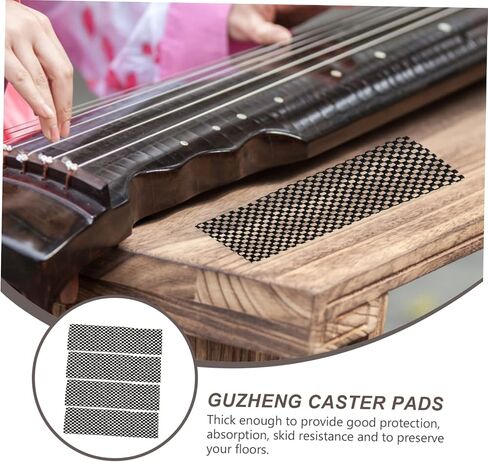 VILLCASE 4 قطع Guzheng وسادات واقية للقدم غير قابلة للانزلاق، سجادات Guzheng مقاومة لدرجات الحرارة العالية، وسادات أثاث للحفاظ على الأرضية ومقاومة الانزلاق in Saudi Arabia