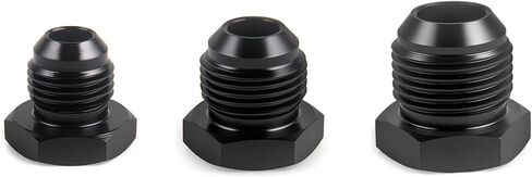 6AN Male Flare Blanking Plug Fitting Adapter Hex Aluminum Black 4PCS in Saudi Arabia
