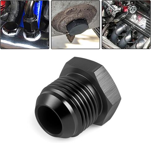 6AN Male Flare Blanking Plug Fitting Adapter Hex Aluminum Black 4PCS in Saudi Arabia