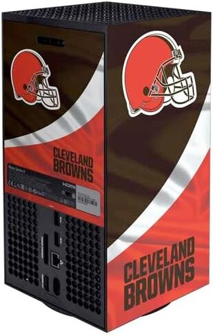ملصق Skinit المخصص للألعاب متوافق مع حزمة Xbox Series X - تصميم مرخص رسميًا من NFL Cleveland Browns in Kuwait
