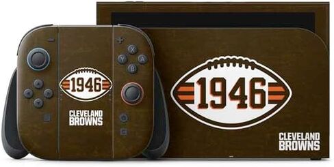 غلاف Skinit المخصص للألعاب متوافق مع Nintendo Switch 2 (2025) مع Joy-Con - تصميم سلسلة الأداء NFL Cleveland Browns Brown المرخص رسميًا in Saudi Arabia