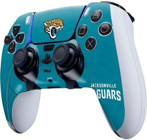 غلاف Skinit المخصص للألعاب متوافق مع وحدة تحكم PS5 DualSense Edge Pro - تصميم مرخص رسميًا من NFL Jacksonville Jaguars in Saudi Arabia