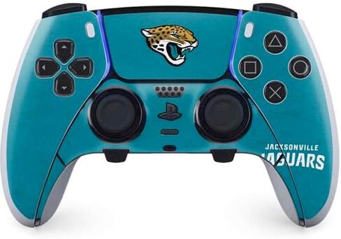 غلاف Skinit المخصص للألعاب متوافق مع وحدة تحكم PS5 DualSense Edge Pro - تصميم مرخص رسميًا من NFL Jacksonville Jaguars in Saudi Arabia