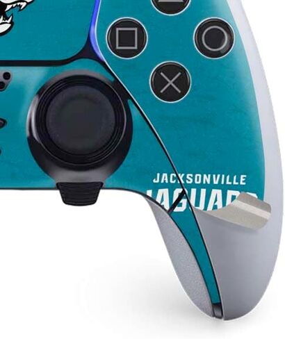 غلاف Skinit المخصص للألعاب متوافق مع وحدة تحكم PS5 DualSense Edge Pro - تصميم مرخص رسميًا من NFL Jacksonville Jaguars in Saudi Arabia