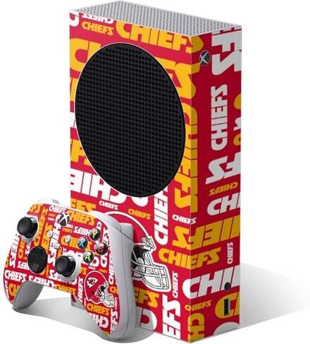 ملصق Skinit المخصص للألعاب متوافق مع حزمة Xbox Series S - تصميم مرخص رسميًا من NFL Kansas City Chiefs in Saudi Arabia