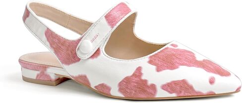 Mary Jane Pump Shoes for Women Slingback Pointed Closed Toe Mary Jane Flats Cute Ballerina Shoes Dressy Ballet Flats Low Chunky Block Heels in Saudi Arabia