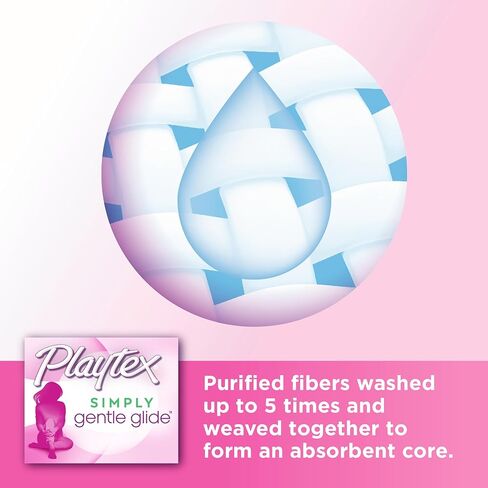 Playtex Simply Gentle Glide Multipack Fresh Scent Tampons with Regular and Super Absorbencies, 36 Count (Pack of 2) (Packaging May Vary) in Kuwait