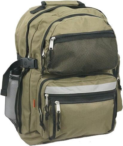 K-Cliffs Large Bookbag Student School Book Bags Big Emergency Backpack Reflective Stripe in Kuwait