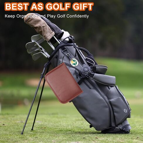 Golf Accessories Kit, Golf Stuff Set with Leather Case, Golf Balls, Golf Tees, Golf Brushes, Rangefinder, Scorer, Ball Marker, Golf Clips, Golf Divot Tool, Golf Gifts for Men Women Golfers in Saudi Arabia