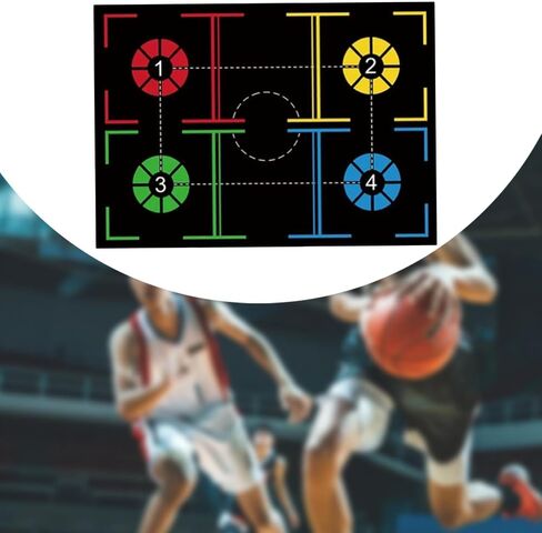 Basketball Training Mat Basketball Footwork Training Mat Dribbling Ball Enhance Agility Teaching Tool Exercise Mat for Sports in Saudi Arabia