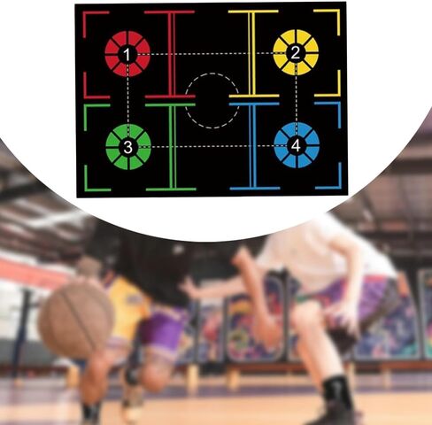 Basketball Training Mat Basketball Footwork Training Mat Dribbling Ball Enhance Agility Teaching Tool Exercise Mat for Sports in Saudi Arabia