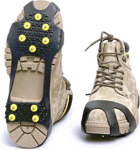 Ice & Snow Grips for Shoes and Boots, Removable Snow Shoe Spikes, Anti Slip Ice Grippers for Climbing, Hiking, Jogging in Winter Outdoor in Saudi Arabia