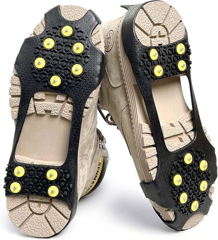 Ice & Snow Grips for Shoes and Boots, Removable Snow Shoe Spikes, Anti Slip Ice Grippers for Climbing, Hiking, Jogging in Winter Outdoor in Saudi Arabia