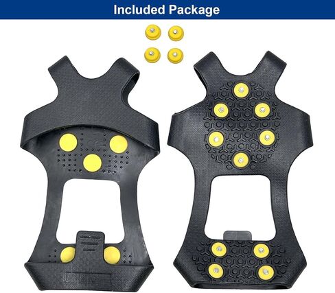 Ice & Snow Grips for Shoes and Boots, Removable Snow Shoe Spikes, Anti Slip Ice Grippers for Climbing, Hiking, Jogging in Winter Outdoor in Saudi Arabia