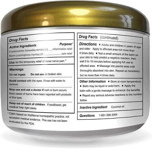 Wise Men Healing Balm with Myrrh and Frankincense Essential Oils for Neuropathy, Sciatica and Nerve Pain Massage and Skin Moisturizing in Saudi Arabia