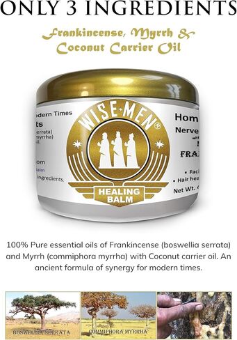 Wise Men Healing Balm with Myrrh and Frankincense Essential Oils for Neuropathy, Sciatica and Nerve Pain Massage and Skin Moisturizing in Saudi Arabia