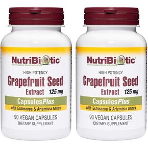 NutriBiotic Grapefruit Seed Extract CapsulesPlus, 125 mg of GSE, 90 Count in Kuwait