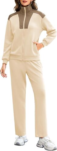 Totatuit Sweatuits للنساء 2 قطعة صالة الملابس Sweatshirt واسعة الساق sweatpant مجموعة المطابقة in Kuwait