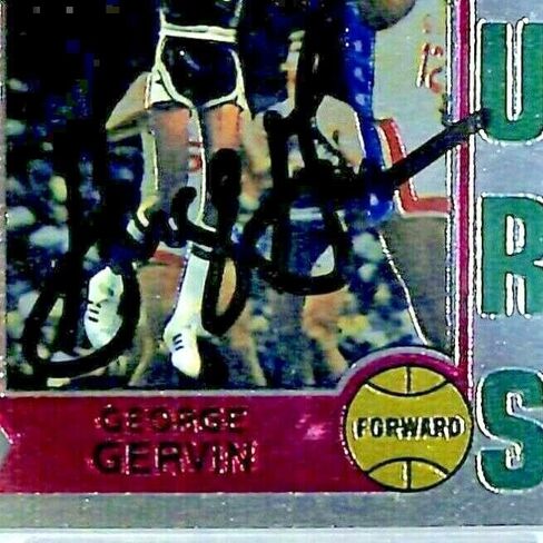 1996 نادي الملعب يعيد طبع بطاقة جورج جيرفين الموقّعة من Auto Spurs Rookie BAS Slab - كرة السلة Slabbed بطاقات المبتدئين الموقعة in Saudi Arabia