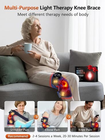 ترقيته 2.0 دعامة ريد للمعالجة بالضوء الأحمر - مدلك الركبة مع 4 مناطق الاهتزاز ، وحدة تحكم لاسلكية ، بالقرب in Kuwait