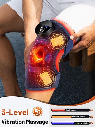 ترقيته 2.0 دعامة ريد للمعالجة بالضوء الأحمر - مدلك الركبة مع 4 مناطق الاهتزاز ، وحدة تحكم لاسلكية ، بالقرب in Kuwait