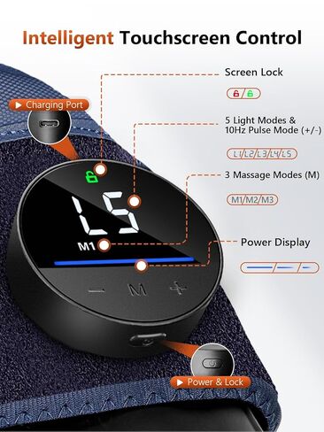 ترقيته 2.0 دعامة ريد للمعالجة بالضوء الأحمر - مدلك الركبة مع 4 مناطق الاهتزاز ، وحدة تحكم لاسلكية ، بالقرب in Kuwait