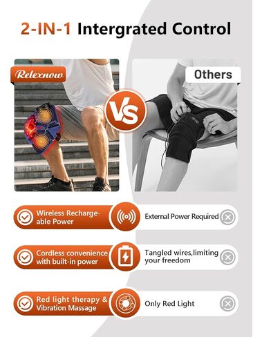 ترقيته 2.0 دعامة ريد للمعالجة بالضوء الأحمر - مدلك الركبة مع 4 مناطق الاهتزاز ، وحدة تحكم لاسلكية ، بالقرب in Kuwait
