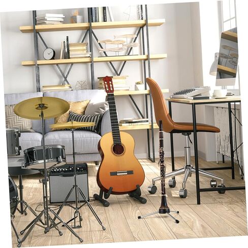 حامل حامل الكلارينيت المحمول من Kisangel تصميم حامل ثلاثي القوائم لفلوت المزمار والساكسفون، أداة قوية خفيفة الوزن تدعم الموسيقيين أثناء التنقل in Kuwait