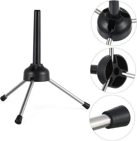 حامل حامل الكلارينيت المحمول من Kisangel تصميم حامل ثلاثي القوائم لفلوت المزمار والساكسفون، أداة قوية خفيفة الوزن تدعم الموسيقيين أثناء التنقل in Kuwait